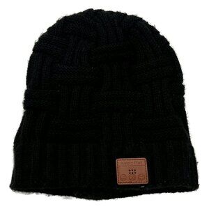 Music Hat Beanie‎ Black Cable Knit Winter USB